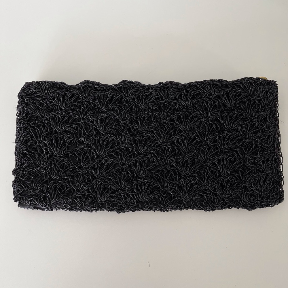 Black Beaded Clutch
